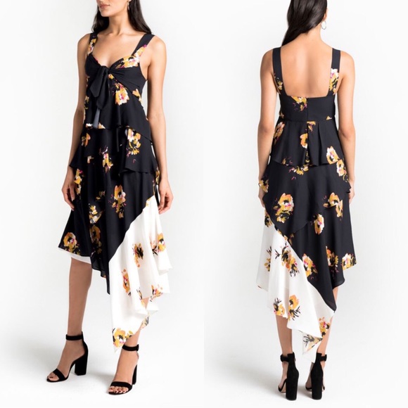 ✨HP!✨ NWT A.L.C. Floral Silk Dress - ALC Size 2 4 - Picture 2 of 7